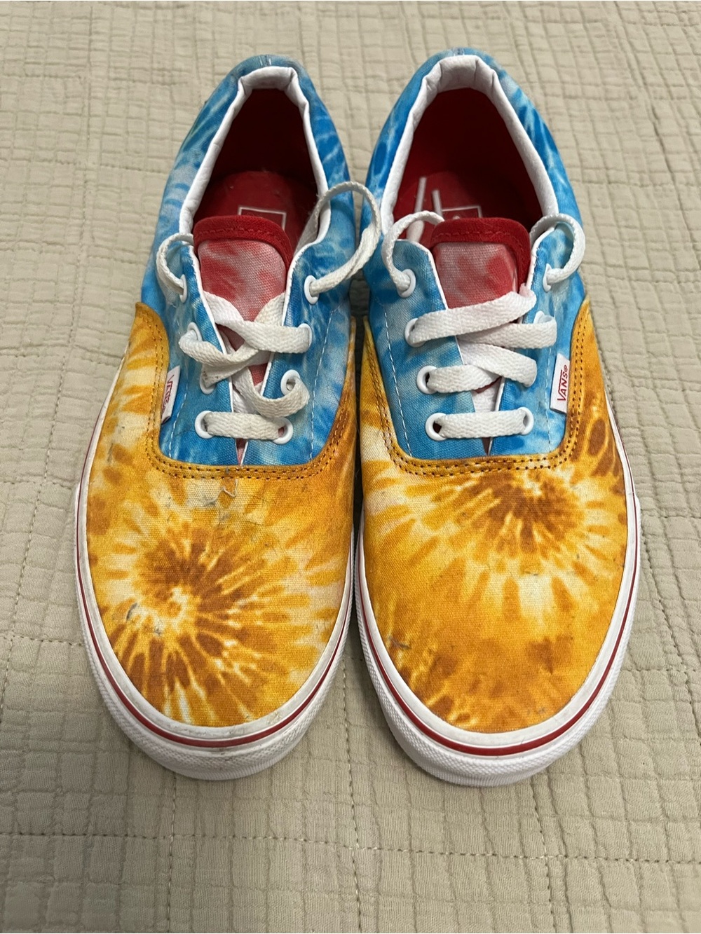 Vans Kids Tie-Dye Low-Top Sneakers - Blue & Yellow